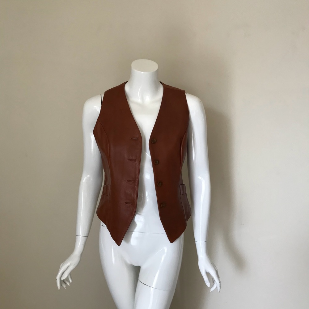 Vintage one of a kind leather vest